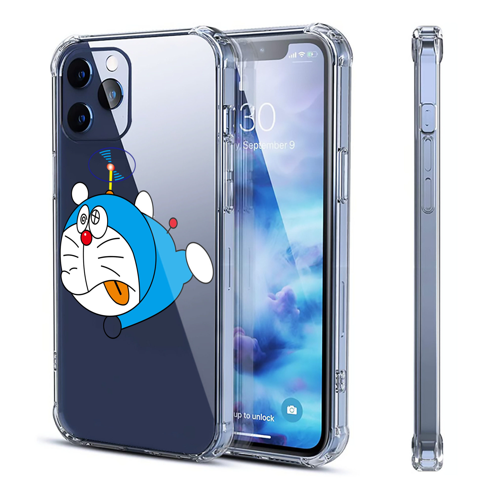 （画像用） ドラえもん Doraemon 【iPhone 12シリーズ対応】透明スマホケース（クリアソフトケース）